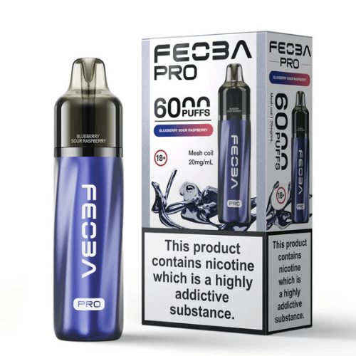 Feoba Pro 6000 Disposable Device 20MG - Pack of 5 - Eliquid Base - Blueberry Sour Raspberry